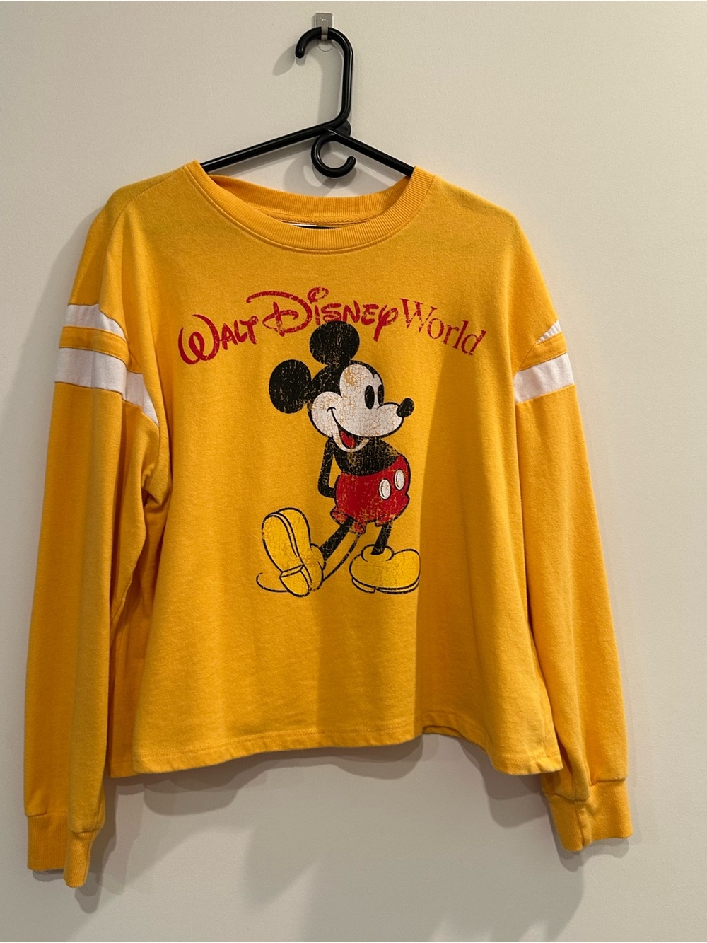 Disney Yellow Mickey Mouse Pullover Sweatshirt